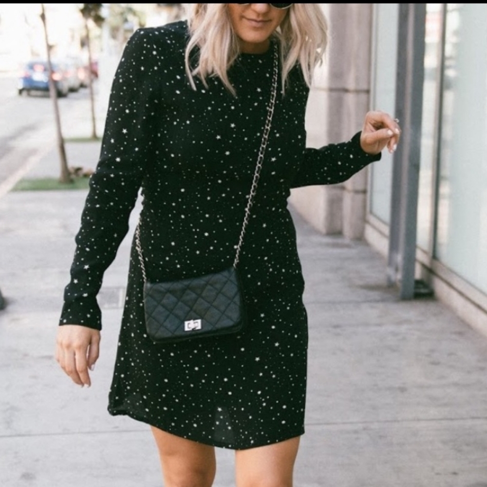 H&M Long Sleeve star pattern dress